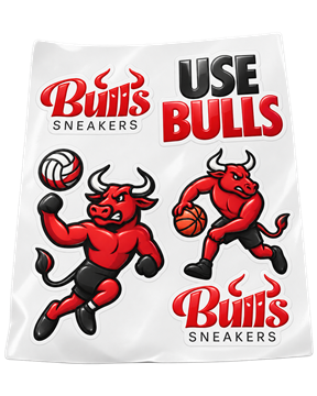 Cartela de adesivos Bulls