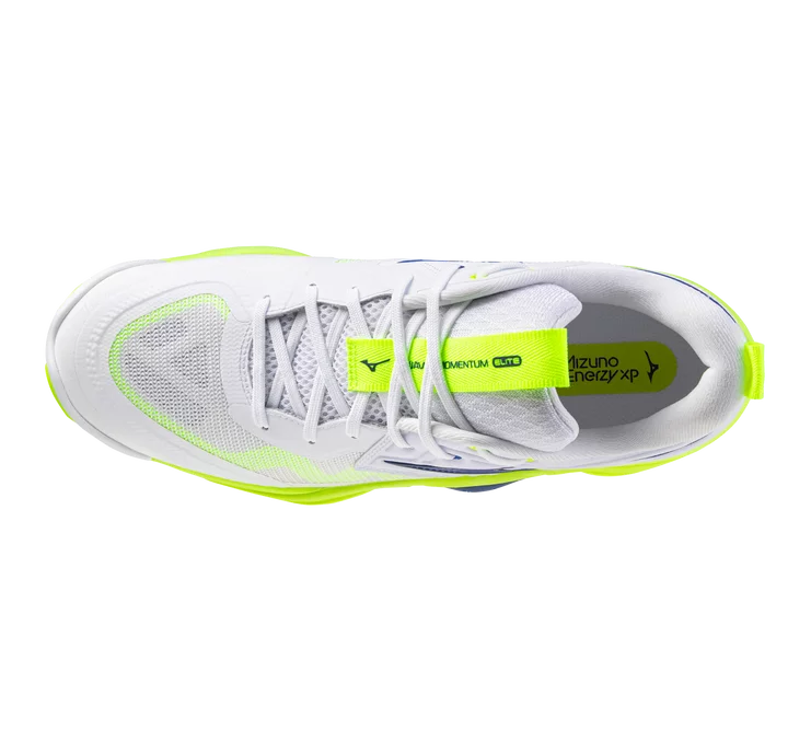 Mizuno Wave Momentum Elite ' WHITE-LIGHTNING YELLOW'